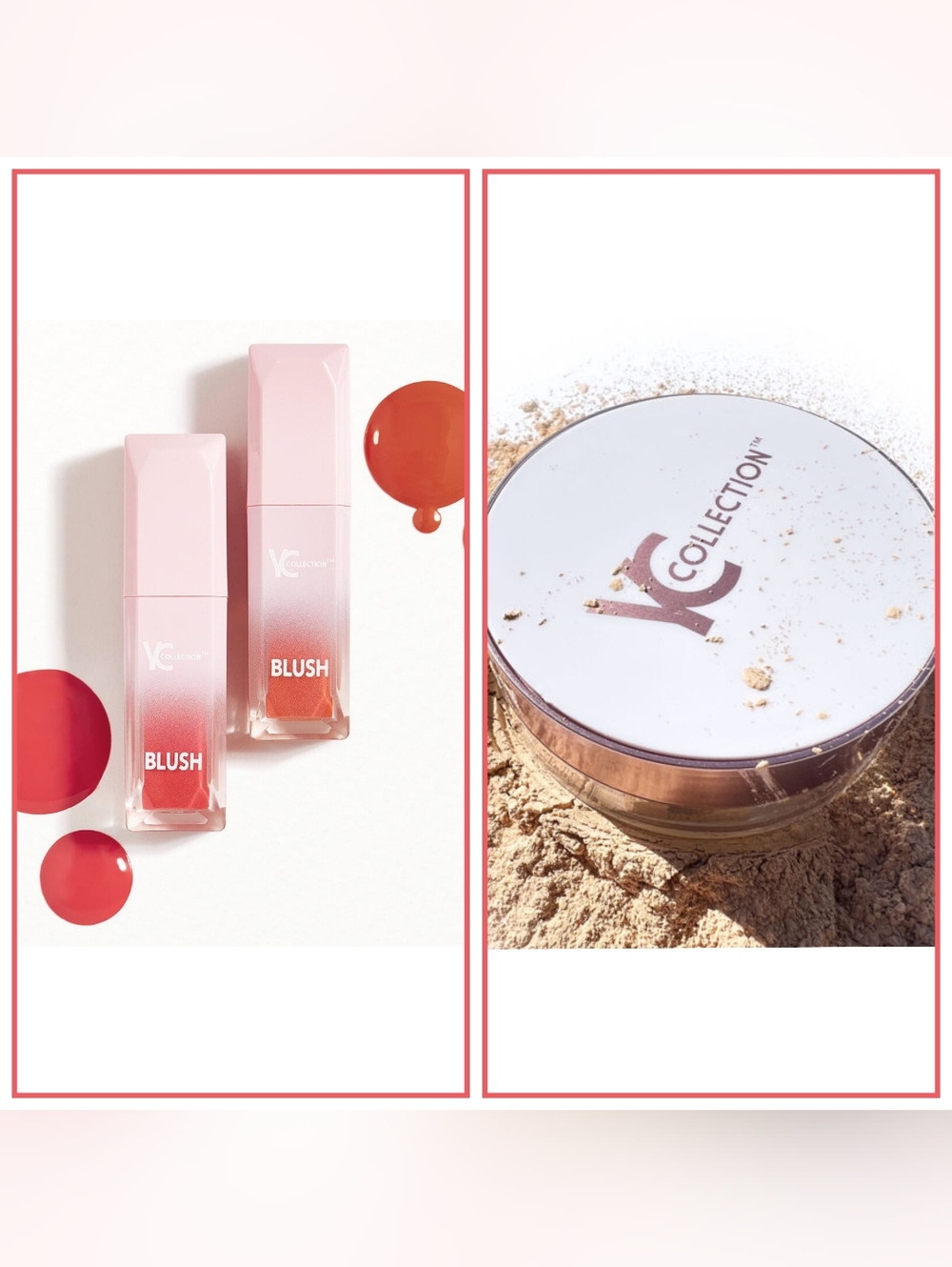 YC Collection - 3 Pack - Loose Setting Powder & 2 Liquid Blush